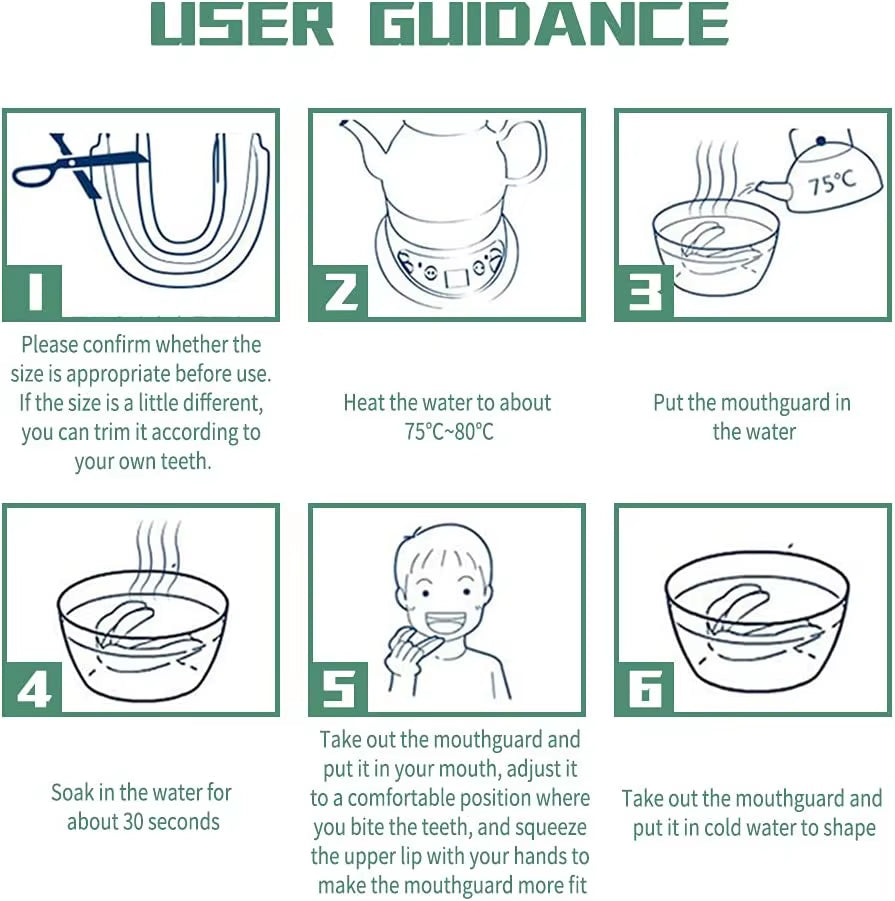 1Pc 3D Teeth Pattern Boxing Mouth Guard Perfect Fit Adults with Case Mouth Guard Suitable for Sanda Boxing and All Ball Sports