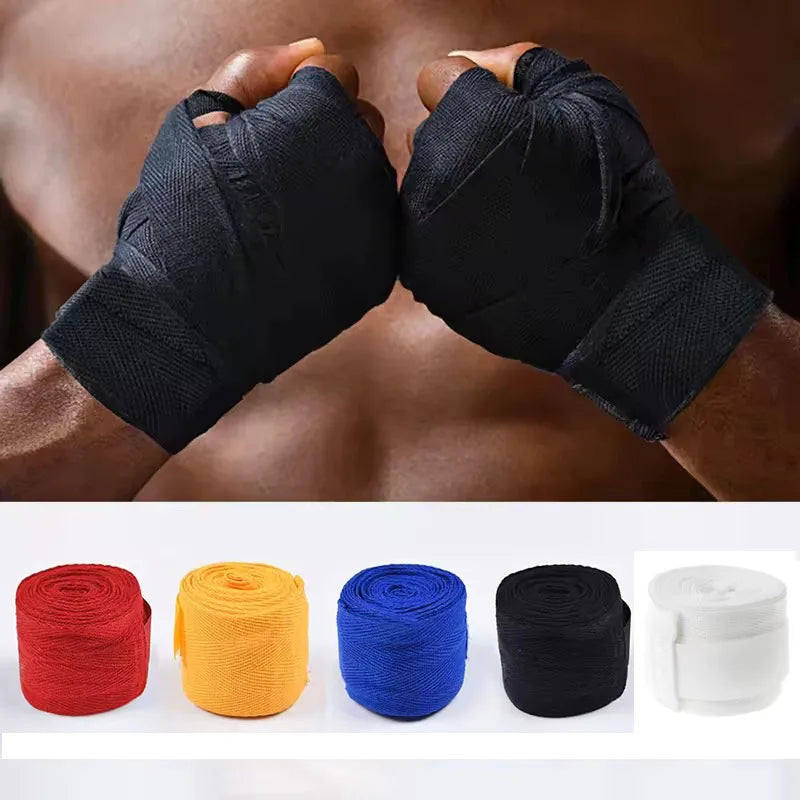 2 Elastic Boxing Bandages 1.5/2/3/5M Cotton Sports Belt Sanda Kickboxing MMA Hand Gloves Boxing Sports Bandages