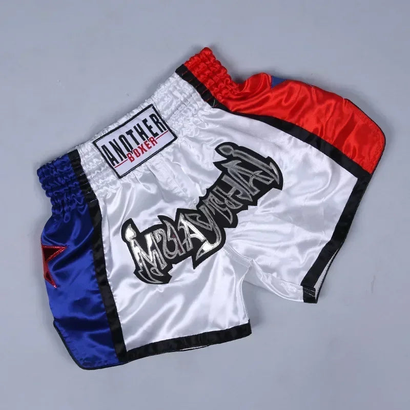 1PC Anotherboxer-Unisex Boxing Shorts Muay Thai MMA Training Gym Fitness Pants for Adults and Kids